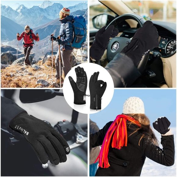 Balhvit -10℉ Waterproof Winter Gloves for Men & Women, Breathable Large Black - Picture 7 of 7